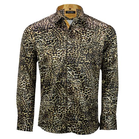 leopard print dress shirt mens|sleeveless leopard print shirts.